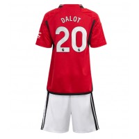 Manchester United Diogo Dalot #20 Hjemmedraktsett Barn 2023-24 Kortermet (+ Korte bukser)
